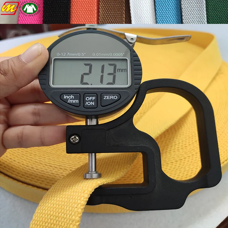 Eco-friendly and non-toxic cotton plain printed webbing