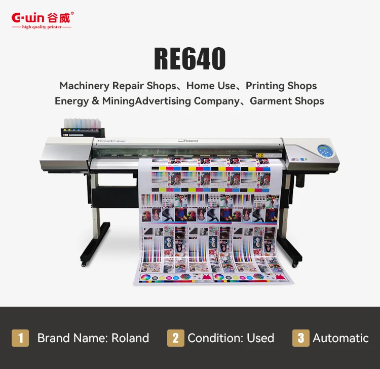 second hand roland  re640 machines printable heat transfer vinyl sticker printing printers for sticker printing