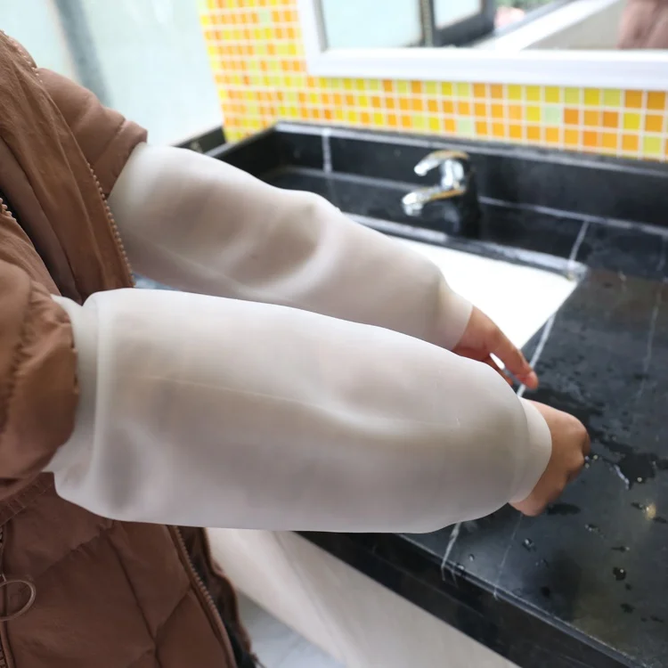 Amazon Hot Sale Durable Waterproof Soft Kitchen Cleaning Sleeves Silicone Sleeves For Arms