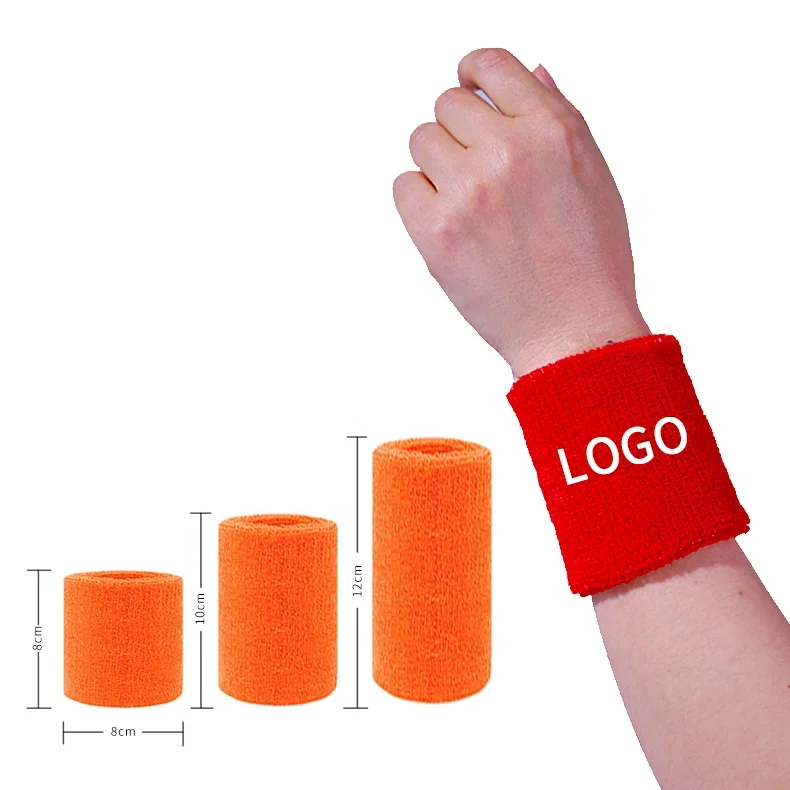 Sports Wristbands Sweatbands Moisture Wicking Athletic Cotton Terry Cloth Sweatband for Tennis