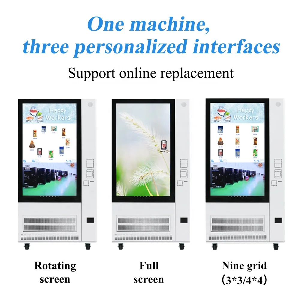 New Release Smart Fridge Frozen Food Vending Machine Fully Automatic with Quick Defrosting System
