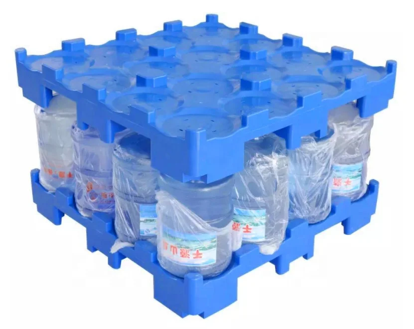 5 Gallon Water Bottle Plastic Pallet Rack For Transport