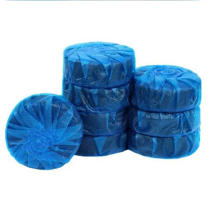 Flush toilet cleaner bleach block wholesale blue solid concentration toilet tablet cleaner vendor