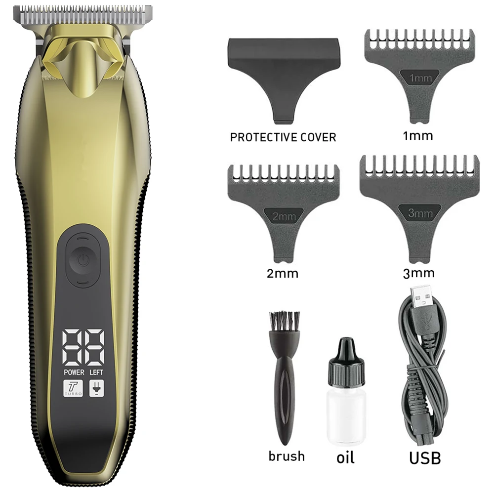 Electric Hair Clipper Rechargeable Shaver Low Noise Professional Hair Trimmer Cordless Men Hair Cutting Machine Beard Cordless