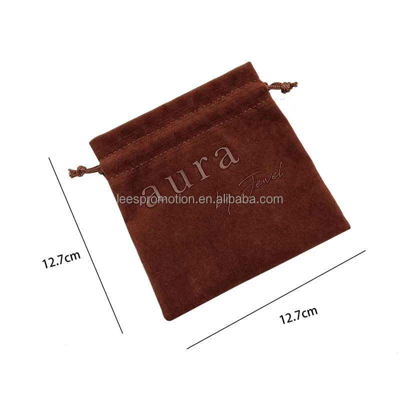 Wholesale white small necklace bracelet rings packaging pouch microfiber suede jewelry drawstring pouch