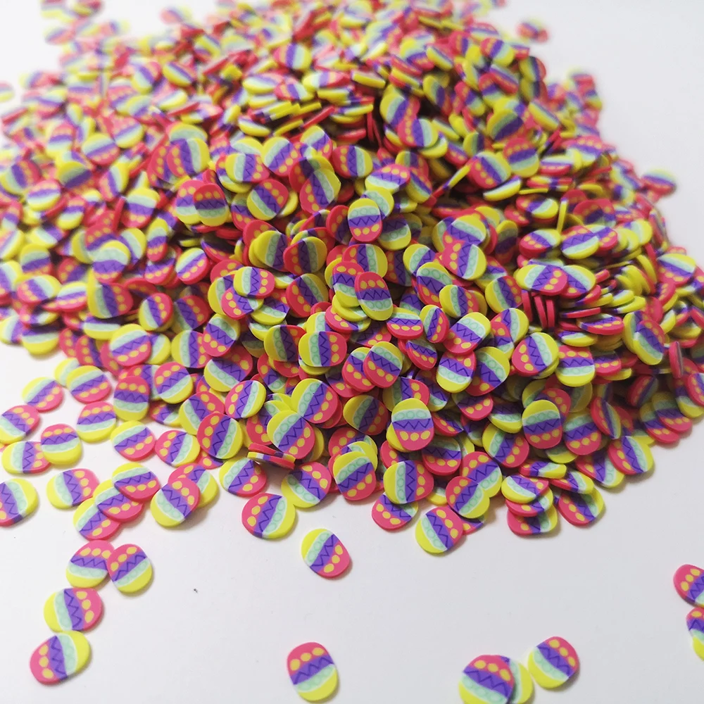 Colorful Easter Egg Sprinkes Polymer Clay Slices Sprinkles DIY Nail Art Slime Supplies Charms