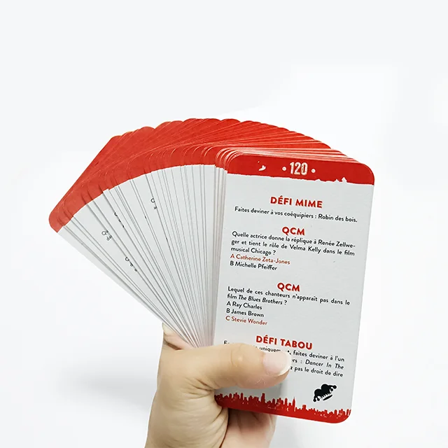 Manufacture Factory Custom High Quality Adult Question Card Game Family Custom Card Game Manufacturers Printing Services
