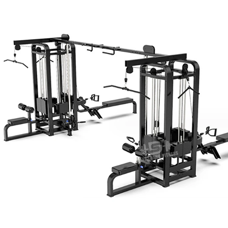 Dongshang Commercial Fitness 8 Station Machine Weight Stack 80 KG Multi Jungle Crossover Cable