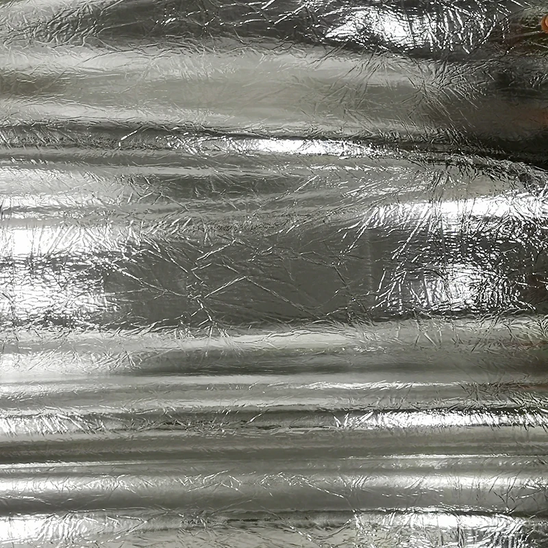 
Hot Stamp Reactive Films Synthetic Leather Shiny Hot Stamping Foil Faux Pvc Pu Leather Use For Bags 