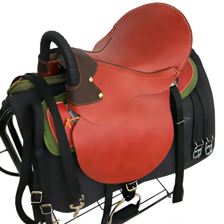 High quality western jumping leather sport horse barrel saddle