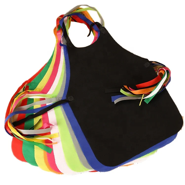 Wholesale Non Woven Painting Waterproof Disposable Apron for Kitchen Cleaning Room