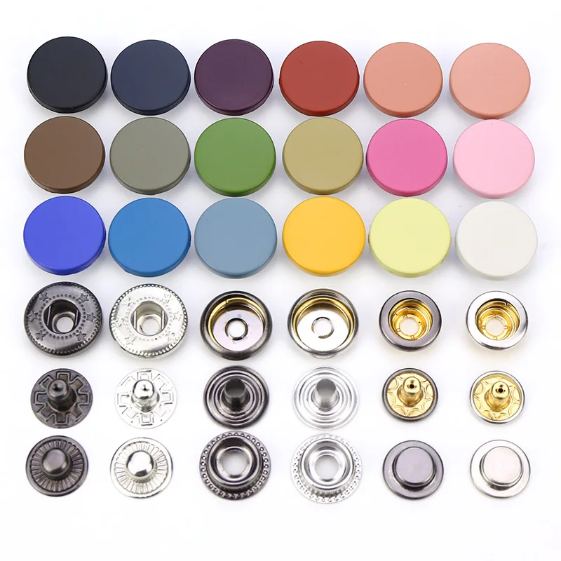 Four-button metal hidden color spray paint flat button small fragrant coat clothes jacket button wholesale