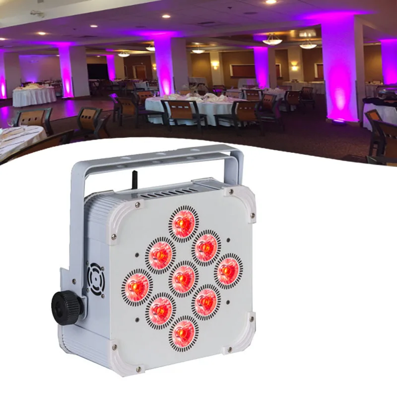Беспроводной 9x18 Вт RGBWA + UV 6 в 1 Wifi светодиодный аккумулятор par Light с управлением приложением для сценического освещения событий