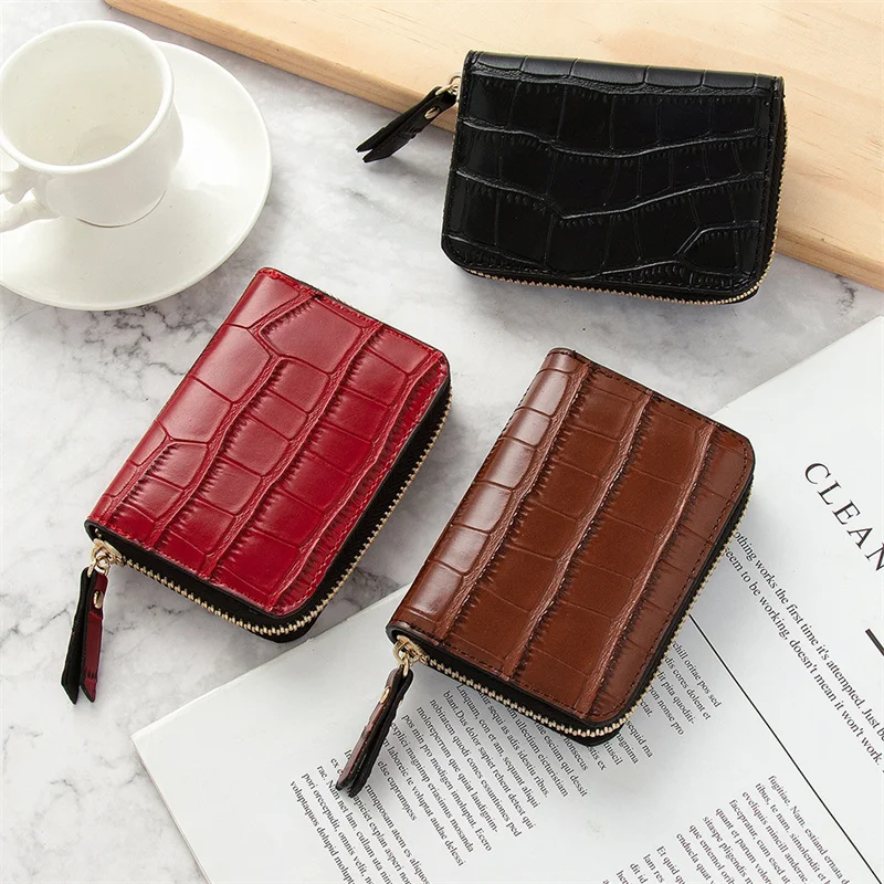 Girls Stylish Multi Card Position Card Bags Vintage RFID Card Holder Wallet for Women