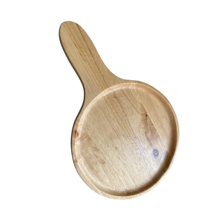 Modern Nature Style round Cutting Board Walnut Wood & Resin with Hand Grip Eco-Friendly Chopping Board Made in Vietnam