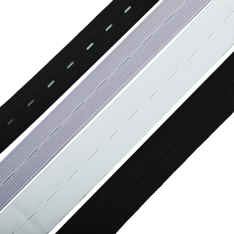 Hot Sell Buttonhole Elastic Band Polyester Adjustable Button Hole Elastic Knitted Band Abdominal CTG Elastic Band