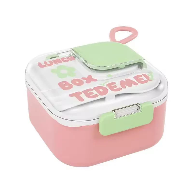 lovely Leakproof food Container with inner box plastic divided Lunch Box PP Microwave Safe Tray Bento Box