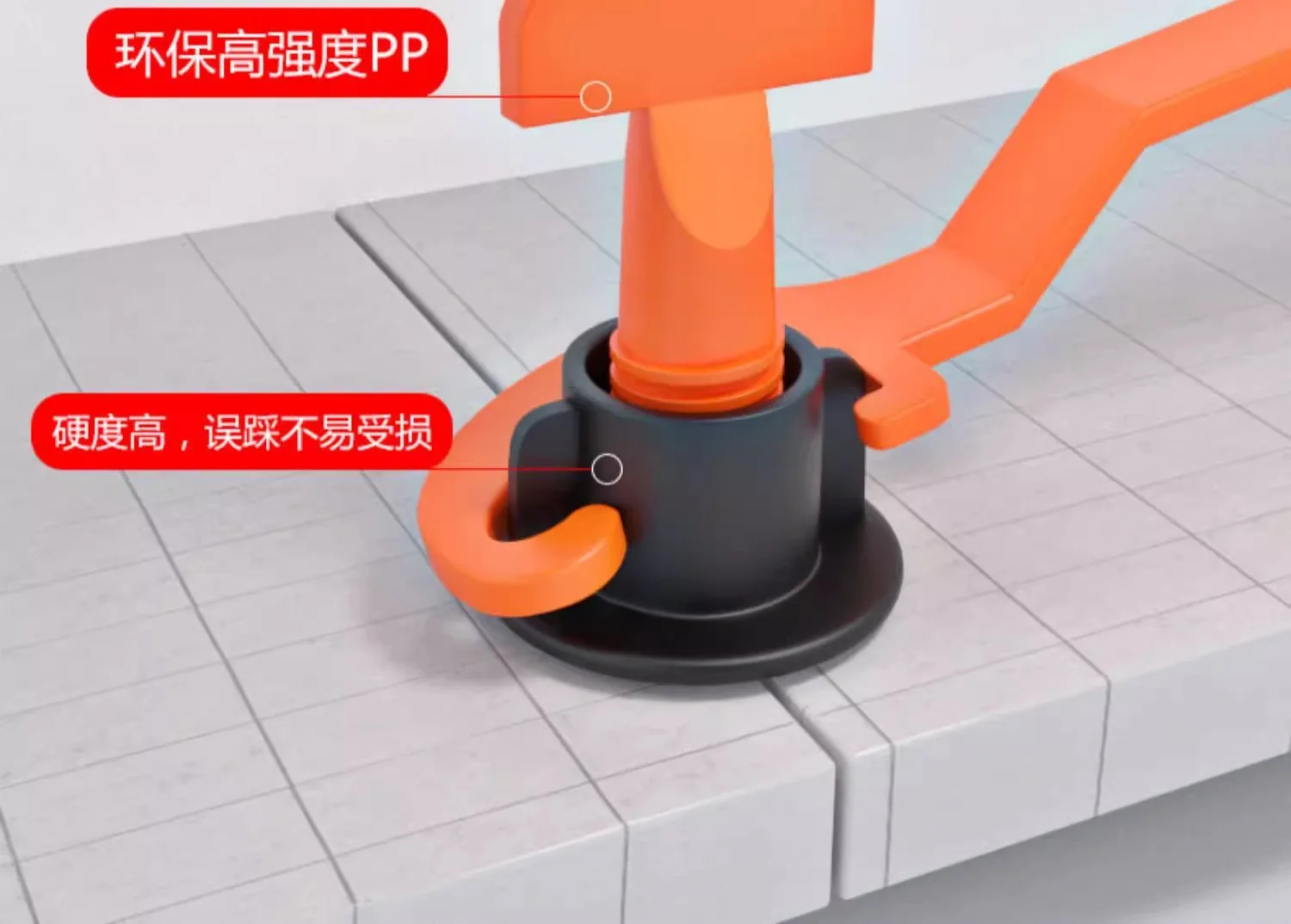 Rotated Style Plastic Lock Tile Leveling System Spacer