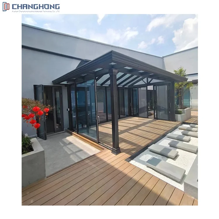 Customized Glass Garden House Tempered Glass Aluminium Sunroom Hurricane Impact Garden House