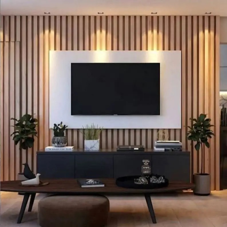 Wpc Fluted Wall Exterior Anti-UV Wood Plastic Composite WPC Wall Panel