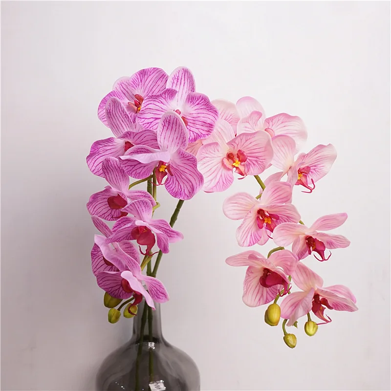 Wholesale latex orchid flowers real touch large flower phalaenopsis artificial realistic butterfly orchids for wedding decor