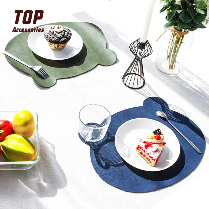 New Arrival Europe Eco-friendly Leather Placemat for Children
