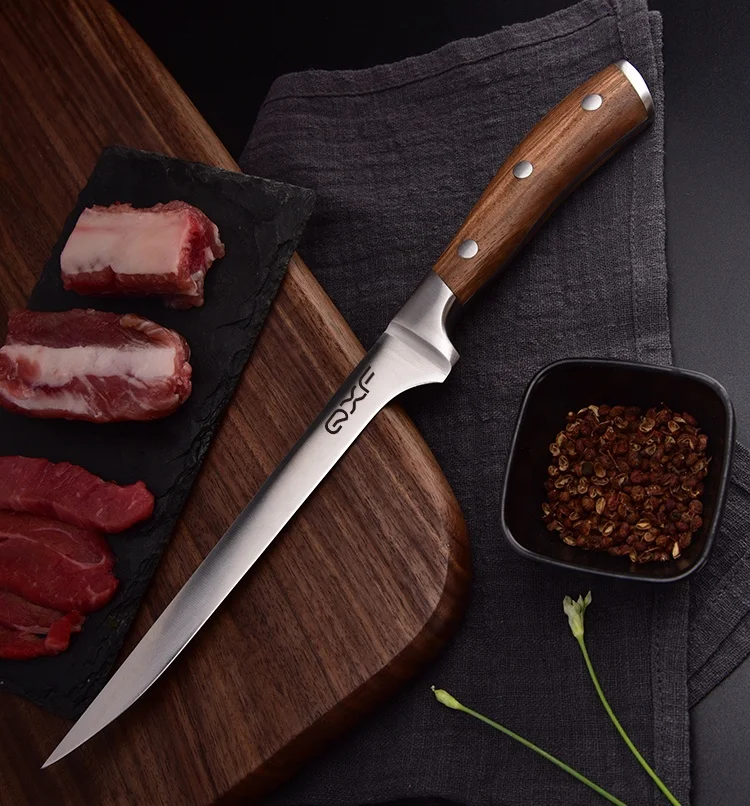 Stainless Steel Bone Cutting Fillet Fish Fillet Knife, 7 Inch Chicken Boning Knife Fish Knife