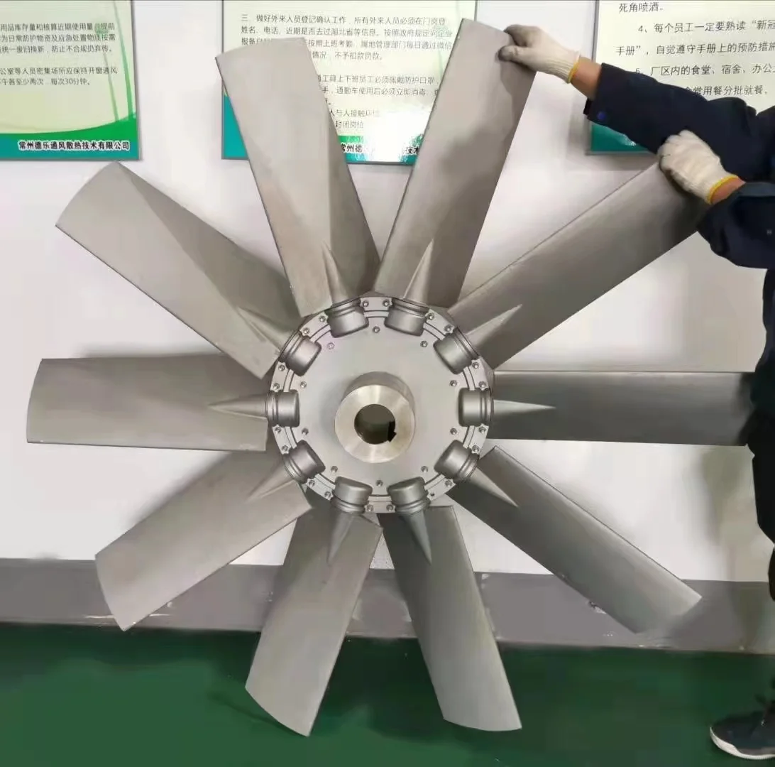 200mm - 2000mm diameter casting machined axial flow fan aluminum impeller
