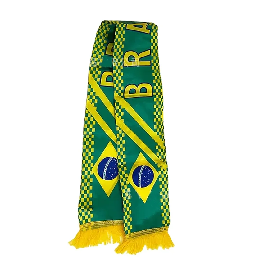 Оптовая продажа футбольные фанаты спортивные команды флаг игры шарф с логотипом на заказ