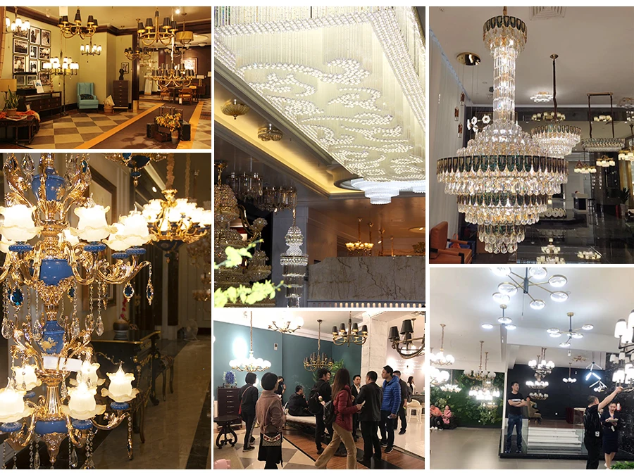 Black Finish Chandelier Light Lighting Hanging Lamps Cristal Chandelier Crystal