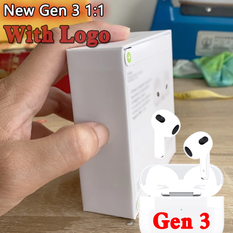 Бесплатные наушники с логотипом 1:1 лучшие продавцы Gen 3 AirPro Gen3 беспроводные Tws