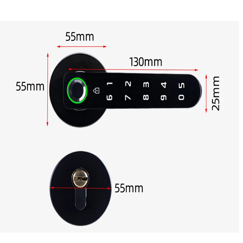 Мини-замок со сканером отпечатков пальцев, пароль, управление смартфоном, биометрический цифровой дверной замок