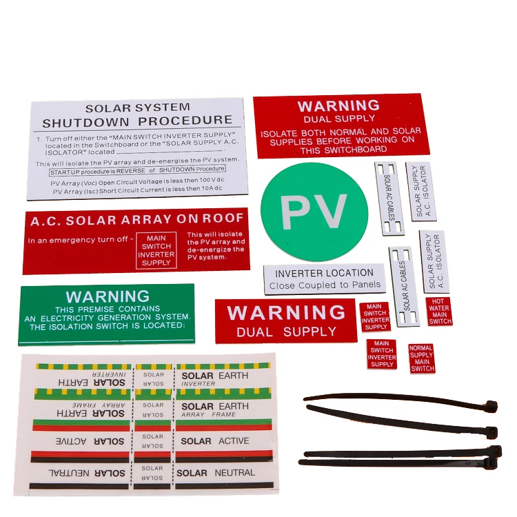 Custom Australia standard plastic traffolyte ABS engraving label kits