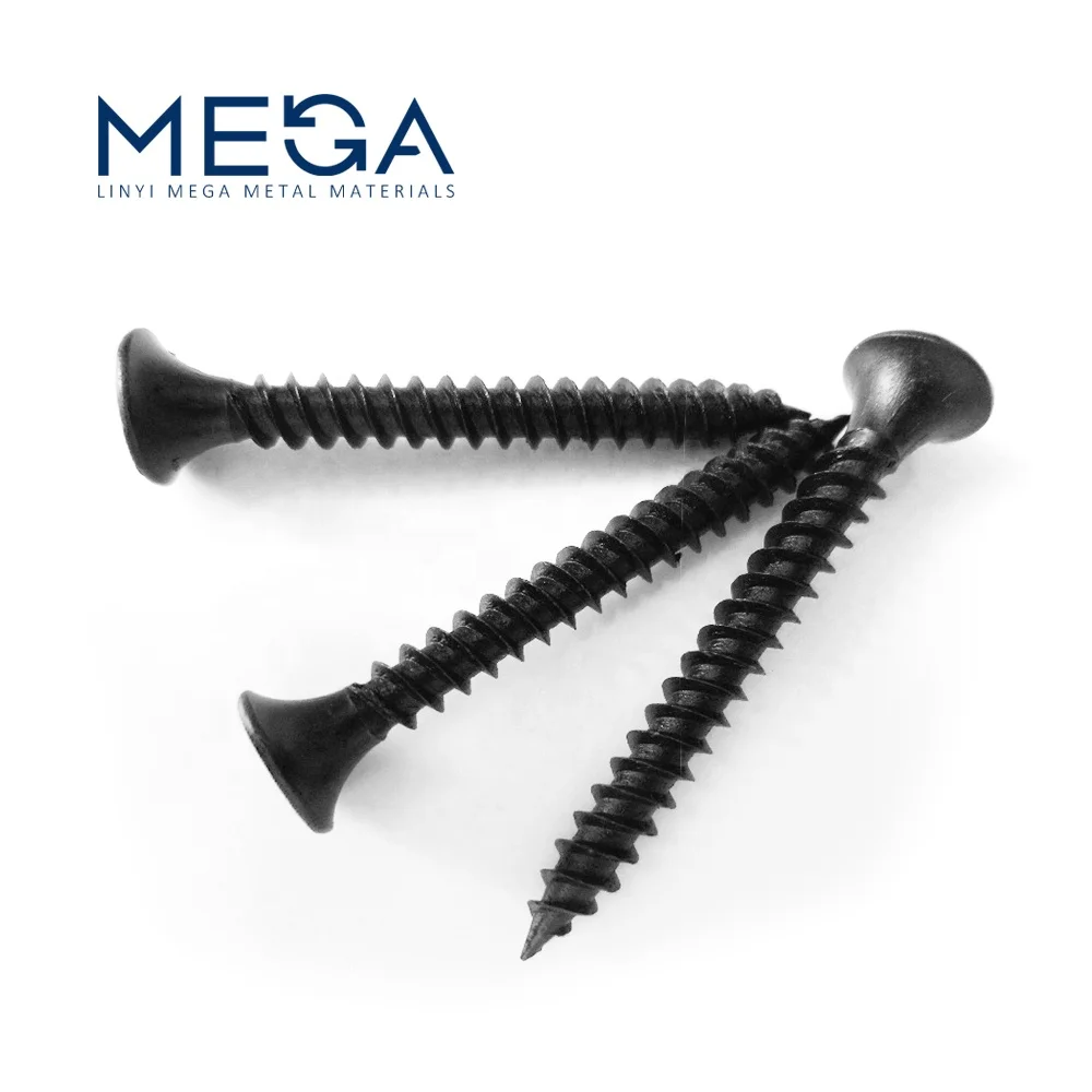 3.5mm 25mm Gypsum Screws Black Phosphated Bugle Head Plasterboard Screw Drywall Screw for Gypsum Board
