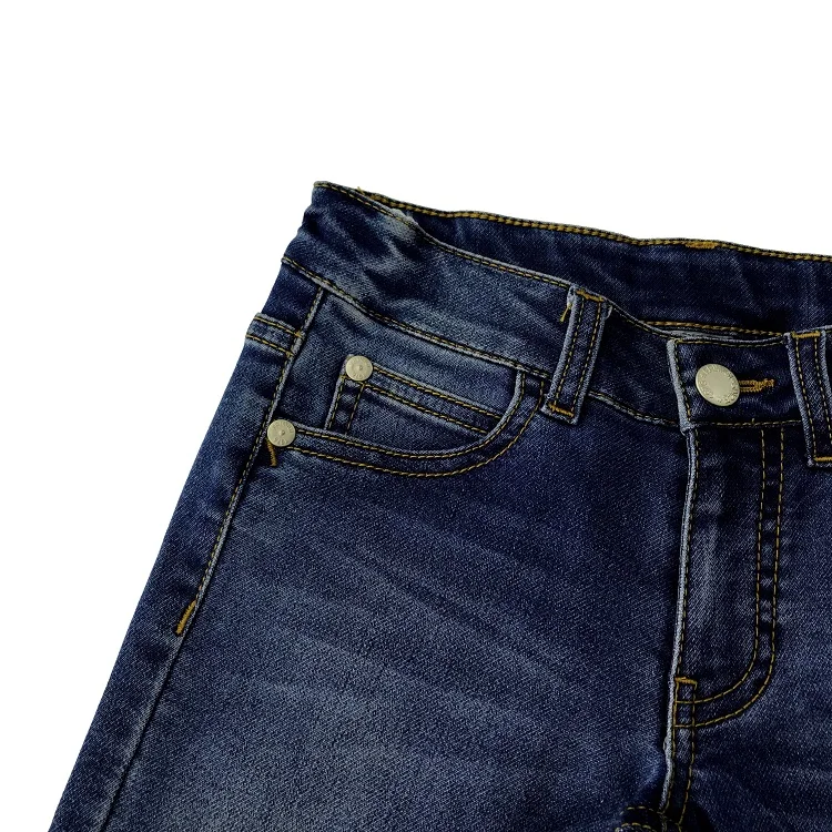 
Children kids boy outwear knitted elastic denim long pants with multi pockets trousers for autumu winter 