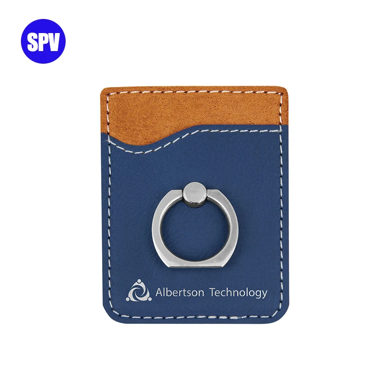 PULSEN Laserable Leatherette Phone Wallet with Silver Ring