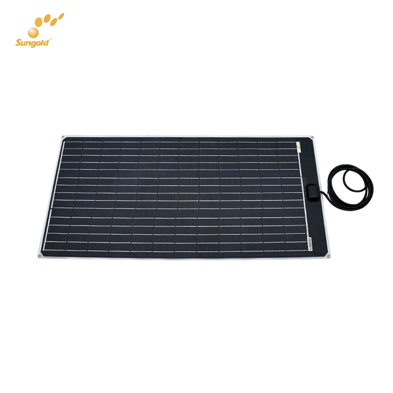 Sungold Solar Panel 120w 150w 170w for Car Wash with Portable Solar Systemsingle 150 W 170 W 180 W Monocrystalline All Black