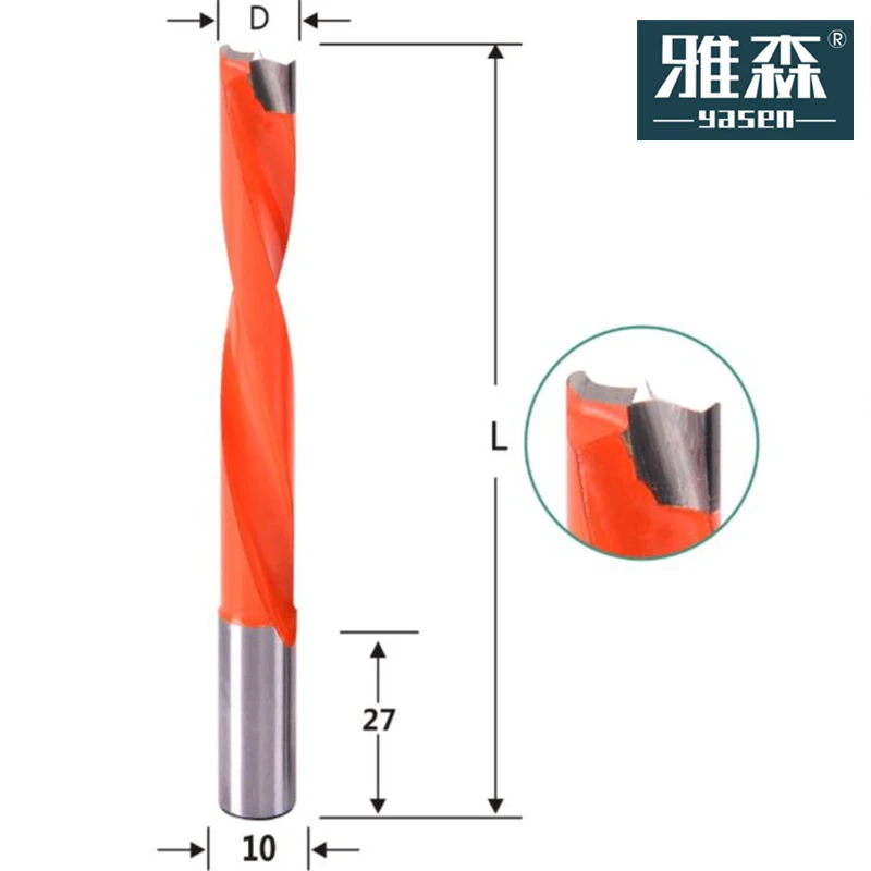 Yasen Manufacturer Solid Carbide Long Type Economical Dowel Drills Bits for Woodworking
