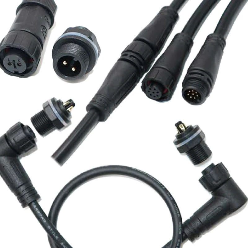 Led M12 круговой кабельный датчик IP68 разъем светодиодный индикатор 2 3 4 5 6 7 8 контактный прямоугольный со светодиодной