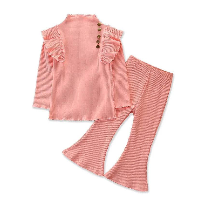 flared pants suit for children cheap girls dresses children fashion suit girl clothing