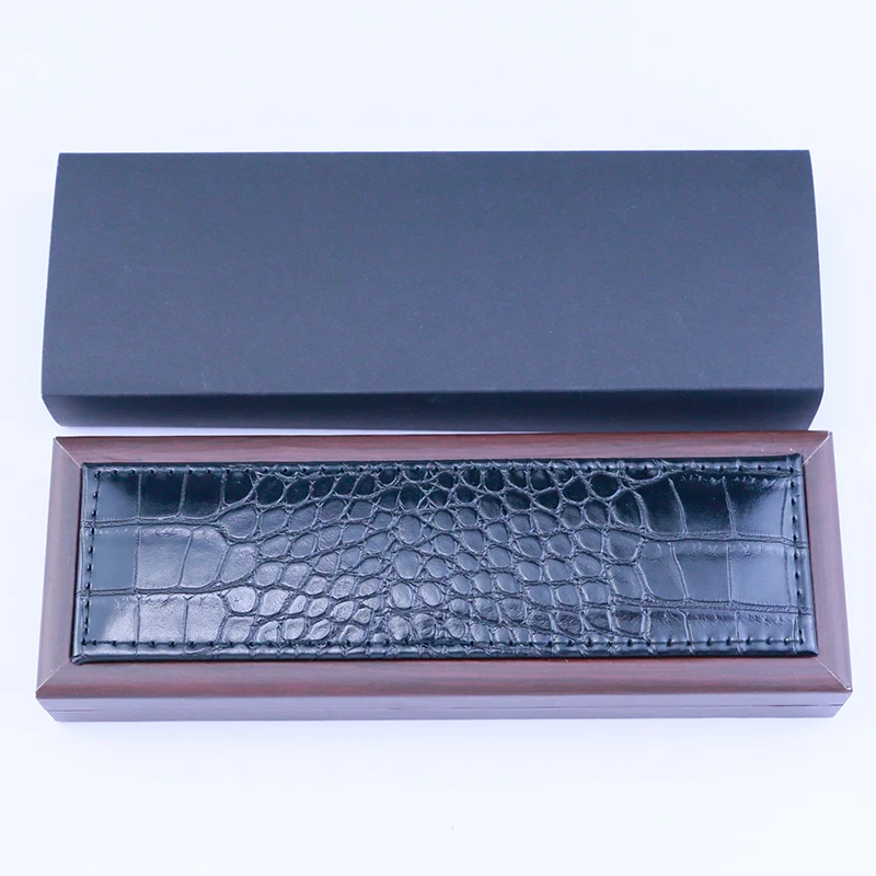 Eacajess Factory Wholesale High-grade Luxury Metal Roller Pen PU Leather Metal Ballpoint Pen Gift Box Custom Pens With Logo