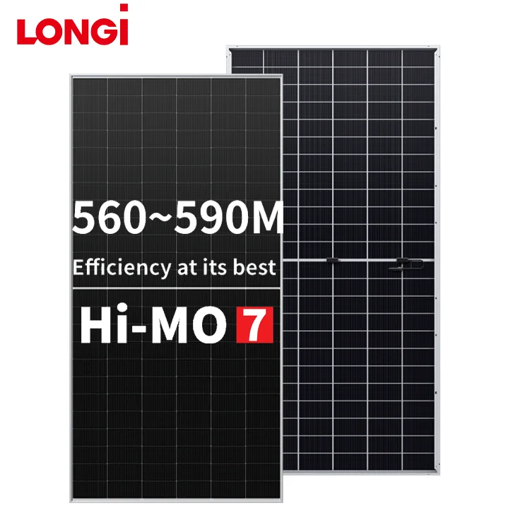 Солнечные панели Longi Bipv Hi-Mo 7 560 Вт бифациальные солнечные HIMO7 565 570 575 580 585 590 солнечный Himo Pv модуль