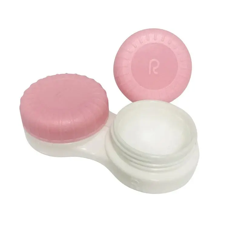 
colorful portable custom logo contact lens partner case lenses care case Dual Lens Case Accessories Container portable 