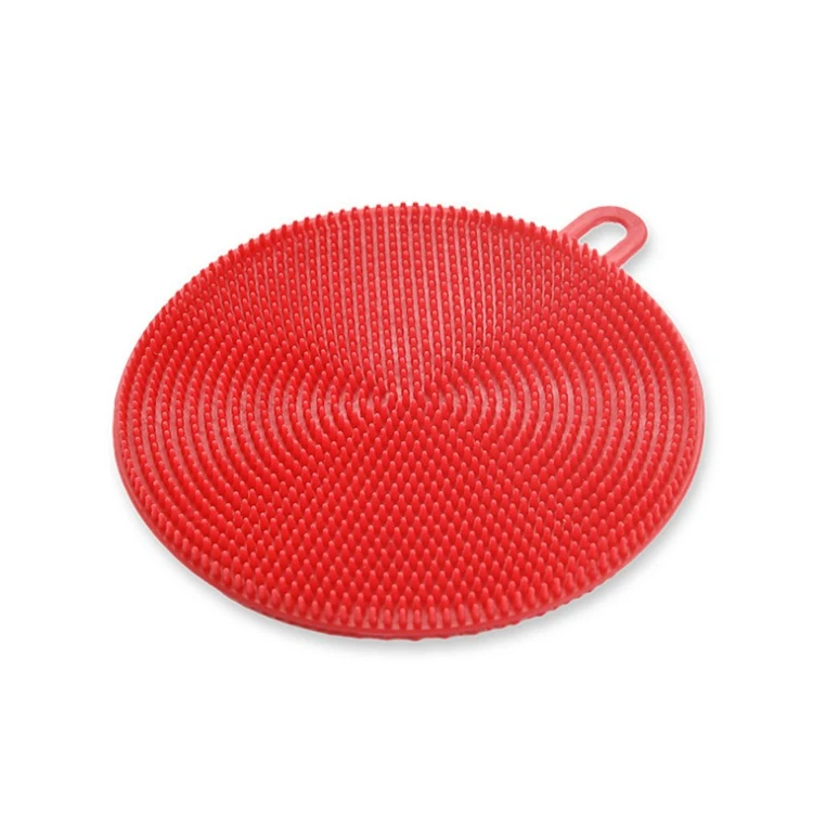 Home And Kitchen Multipurpose Round Silicone Dish Sponge Silicone Dish Scrubber