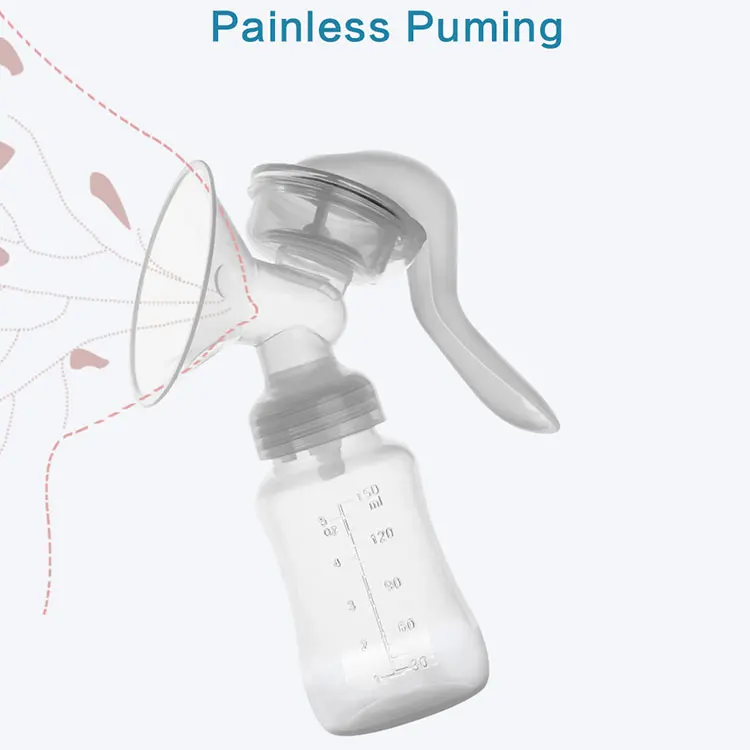 Dearevery Custom Silent Painless Baby Milk Collector Portable Manual Silicone Breast Pump