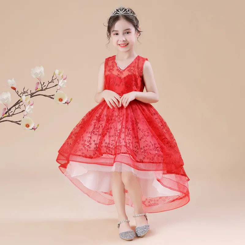 MAG21 Flower Girls Wedding Dress For Girls Elegant Lace Princess Kids Dresses Children Evening Party Ball Gown 4 5 6 8 10 Year