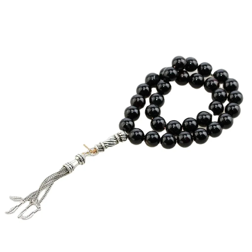 2022 New Design Wholesale Natural Crystal Rosary Bead Islamic Muslim Supplies Aventurine Agate Prayer Beads