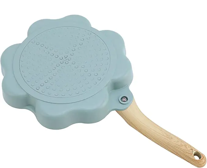 Nonstick heart-shaped egg fry pan marble coating pancake pan