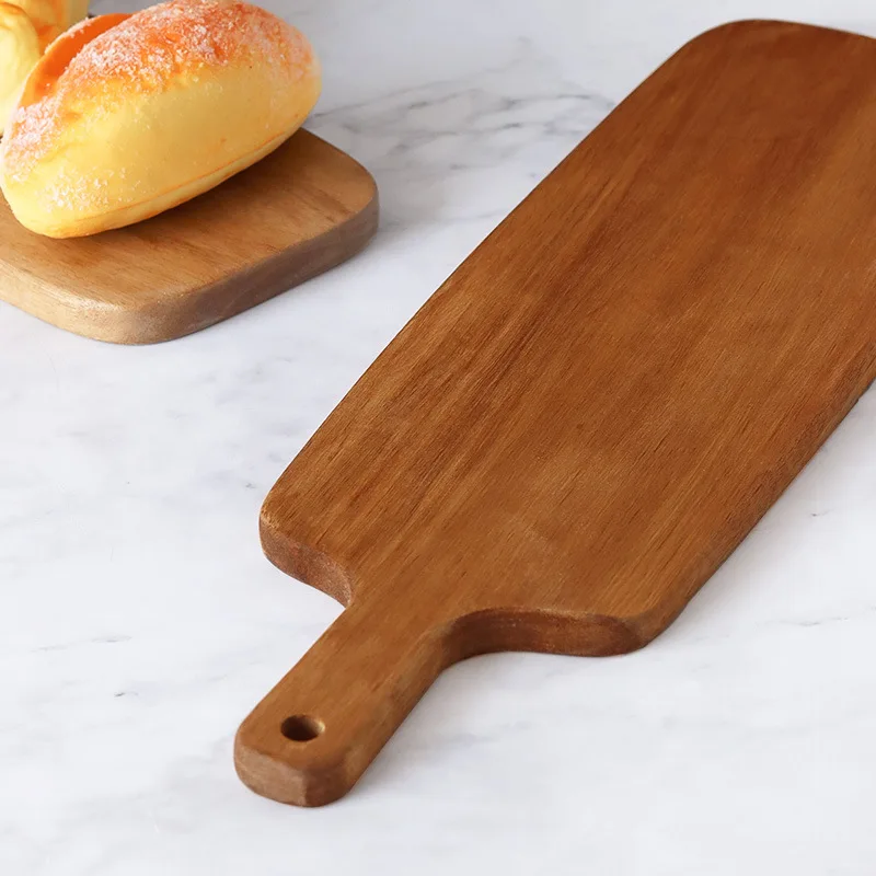 Top Seller 2023 Hot Sale Eco-Friendly Bread Multi-Functional Acacia Wood Cutting Board With Handle