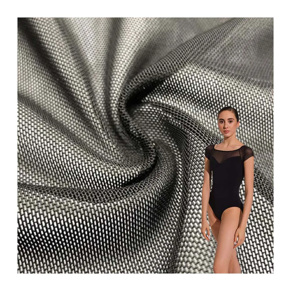 Wingtex 91% Nylon 9% Spandex 90gsm Elastic Mesh Fabric Power Net Polyamide Spandex Fabric for Dancewear